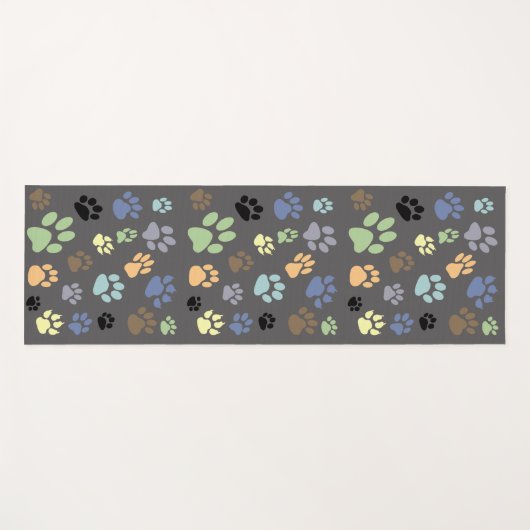 Retrokleuren Verspreide dog- of kattenverf Yogamat (Voorkant (horizontaal))