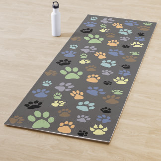 Retrokleuren Verspreide dog- of kattenverf Yogamat