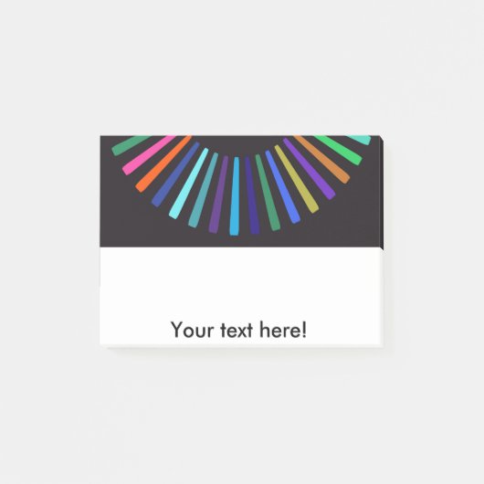 Retrokleuren zon post-it® notes (Voorkant)