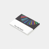 Retrokleuren zon post-it® notes (Schuin)