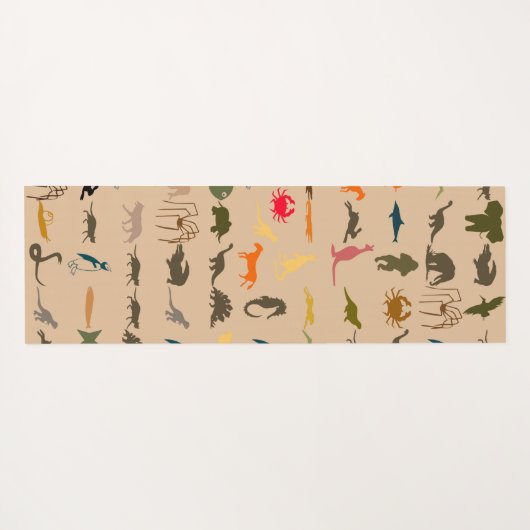 Retrokleurige dieren #5 yogamat (Achterkant (horizontaal))