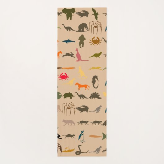 Retrokleurige dieren #5 yogamat (Achterkant)