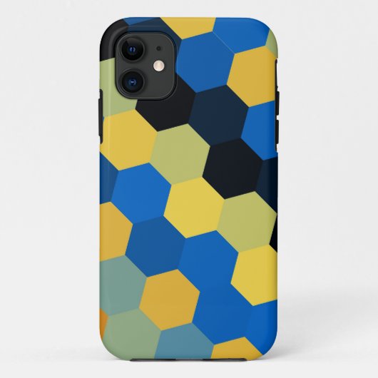Retrokleurige hexagons naadloos grafisch 2 Case-Mate iPhone case (Achterkant)
