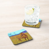 Retrokleurige paarden drankjes onderzetter (Rechterzijde)