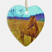 Retrokleurige paarden keramisch ornament (Rechts)