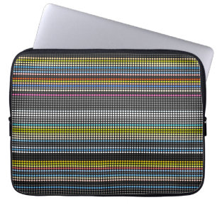 retrokleurige strips art. 12 laptop sleeve