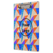 Retrokleurige vormen op bruin klembord (Links)