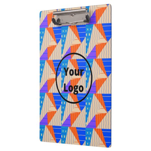 Retrokleurige vormen op bruin klembord (Links)