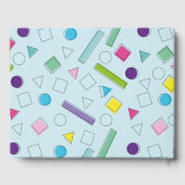 retrokleurrijke geometrische vormen gastenboek (Achterkant)