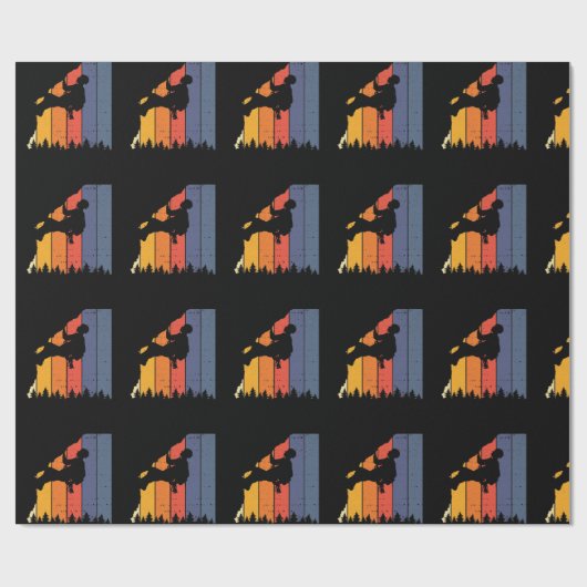 Retroklimmers van rottenstaarten cadeaupapier (Vlak)