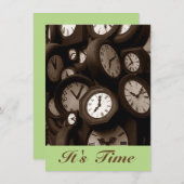 Retroklokken Het zijn herinneringsaankondigingen v Aankondiging (Voorkant / Achterkant)