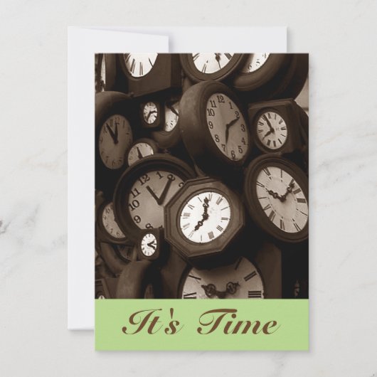 Retroklokken Het zijn herinneringsaankondigingen v Aankondiging (Voorkant)