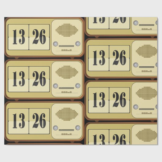 Retroklokradio Cadeaupapier (Vlak)