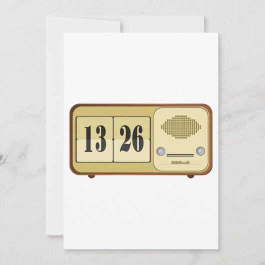 Retroklokradio Kaart (Voorkant)