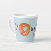 Retrokoffie en Sinaasappel Geglazuurde Doughnut Mo Latte Mok (Linkerhoek)