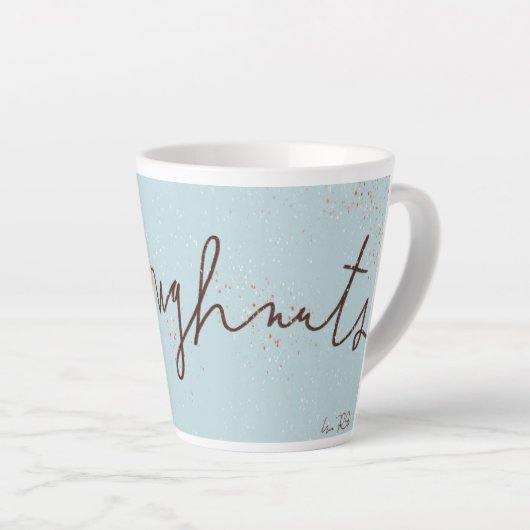 Retrokoffie en Sinaasappel Geglazuurde Doughnut Mo Latte Mok (Rechterhoek)