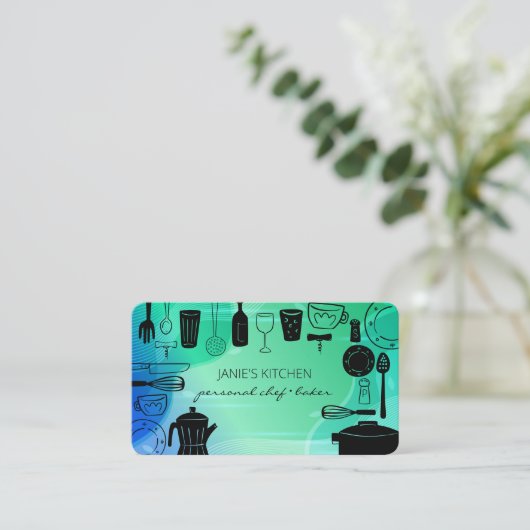 Retrokookapparatuur Visitekaartje (Staand voorkant)