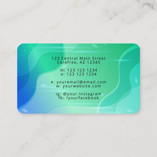 Retrokookapparatuur Visitekaartje (Achterkant)