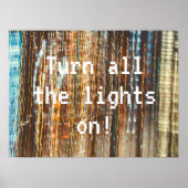 Retrokosmische lichten poster (Voorkant)