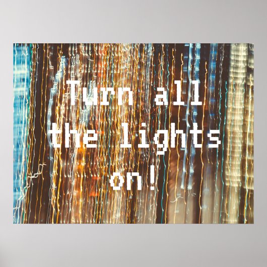 Retrokosmische lichten poster (Voorkant)