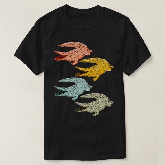 Retrokrokodil 1 t-shirt (Design voorkant)
