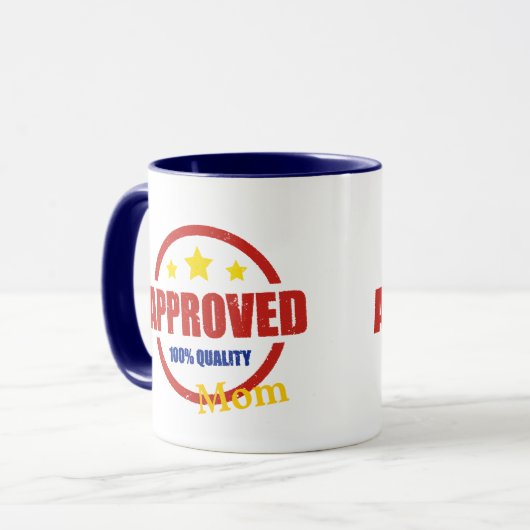 Retrokwaliteit goedgekeurde mam mok (Voorkant links)
