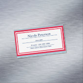 Retroleraar magnetic card magnetisch visitekaartje (Voorbeeld)