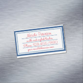 Retroleraar magnetic card visitekaartje magneet (Voorbeeld)