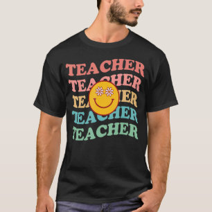 Retroleraren Inspirerend kleurrijke elementaire C T-shirt
