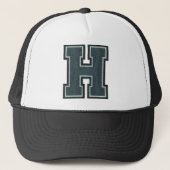 Retroletter "H" Monogrammen Trucker Pet (Voorkant)