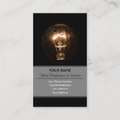 Retrolichtlamp verlicht het donker visitekaartje (Achterkant)