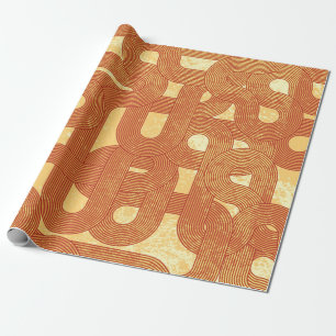Retrolijnen. Abstract met de hand getekende afbeel Cadeaupapier