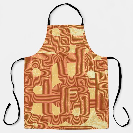 Retrolijnen. Abstract met de hand getekende afbeel Schort (Voorkant)