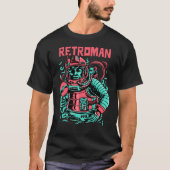 RETROMAN Synthwave Astronaut met CD T-shirt (Voorkant)