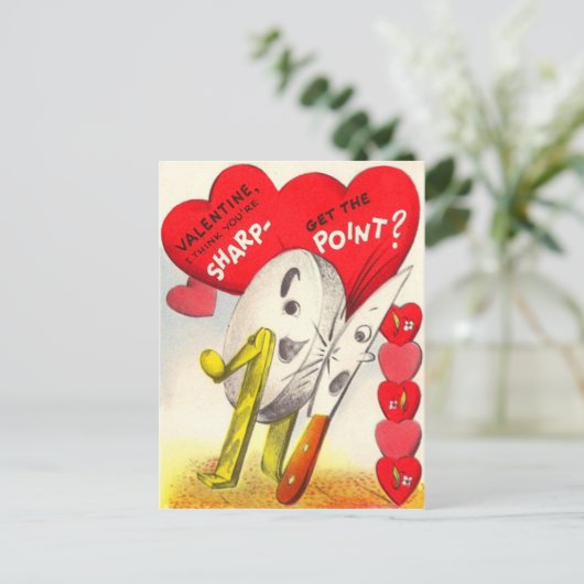  Retromes & Slijpsteen Valentijn Feestdagenkaart (Staand voorkant)