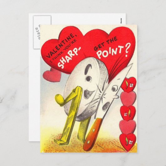  Retromes & Slijpsteen Valentijn Feestdagenkaart (Voorkant / Achterkant)