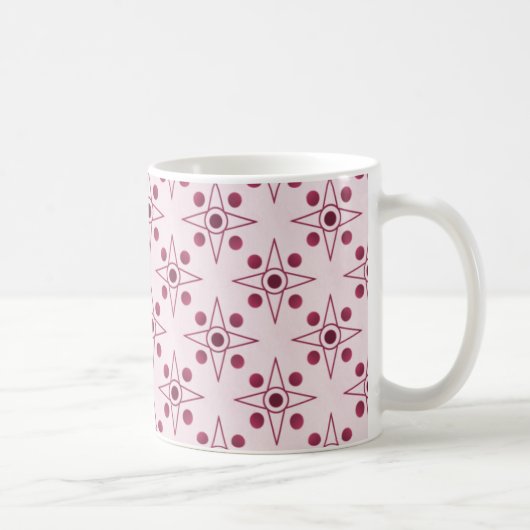 Retrometrische Mok, Fuchsia Koffiemok (Rechts)