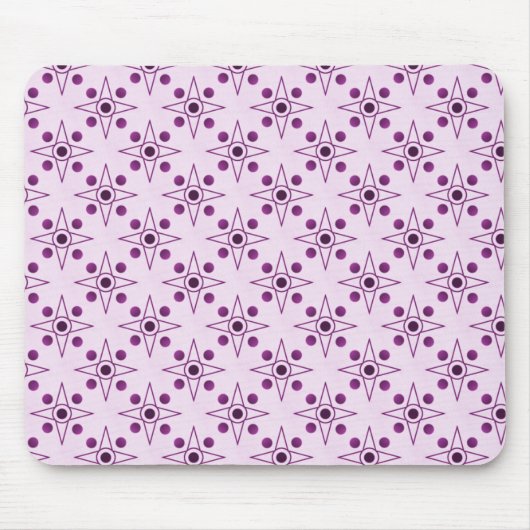 Retrometrische Mousepad, Plum Muismat (Voorkant)