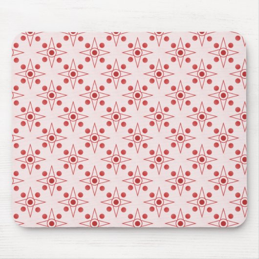 Retrometrische mousepad, rood muismat (Voorkant)