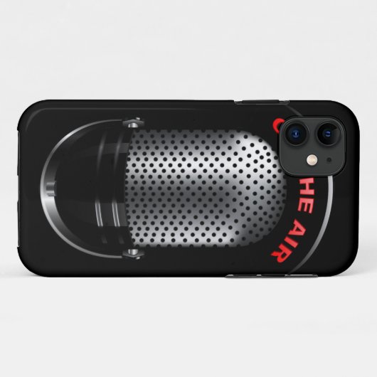 Retromicrofoon Case-Mate iPhone Case (Achterkant (horizontaal))