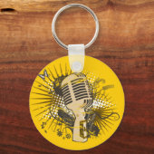 Retromicrofoon Sleutelhanger (Voorkant)