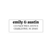 Retrominimalisatiestempel Terugkeeradres Zelfinktende Stempel (Design)