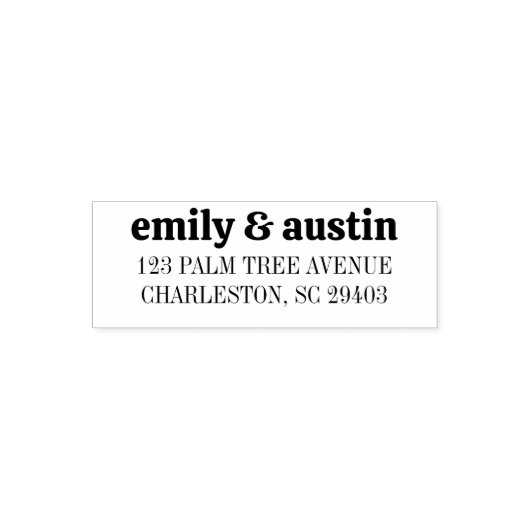 Retrominimalisatiestempel Terugkeeradres Zelfinktende Stempel (Design)