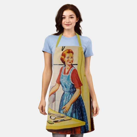 Retrominnaar van 1950 l Kitchen l Koken vrouw Schort (Gedragen)