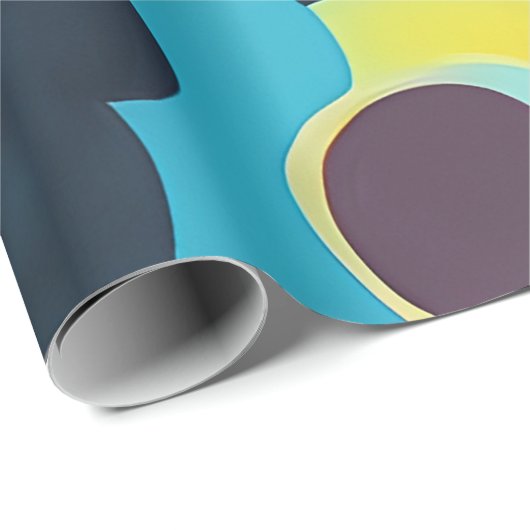 Retromod bloemen cadeaupapier (Rol Hoek)