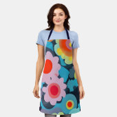 Retromod bloemen schort (Gedragen)