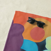 Retromod bloemen strandlaken (In situ)