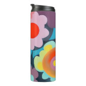 Retromod bloemen thermosbeker (Geroteerd rechts)