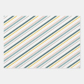 RetroMod Patterns Aqua Teal Blue Blush Pink Yellow Inpakpapier Vel (Voorkant)