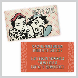 Retromode modellen pet mittens breien haakwerk visitekaartje